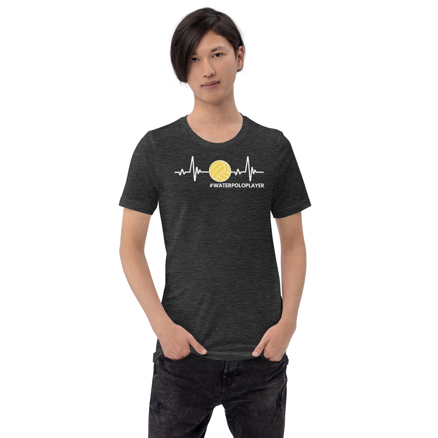 Waterpolo Player Heartbeat - Unisex Soft T-shirt - Bella Canvas 3001