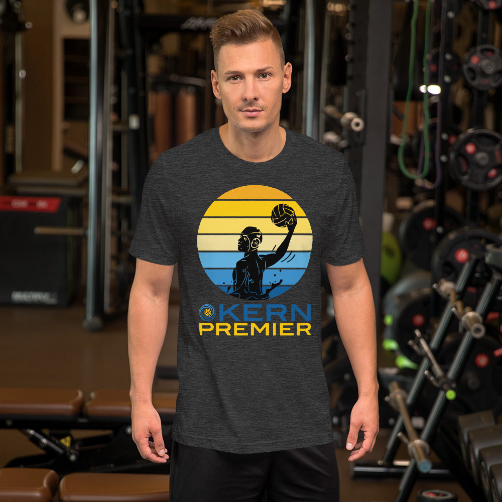 Kern Premier 7 color circle male silhouette - Unisex Soft T-shirt - Bella Canvas 3001
