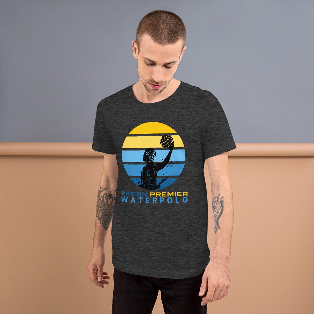 Kern Premier 5 color circle male silhouette - Unisex Soft T-shirt - Bella Canvas 3001