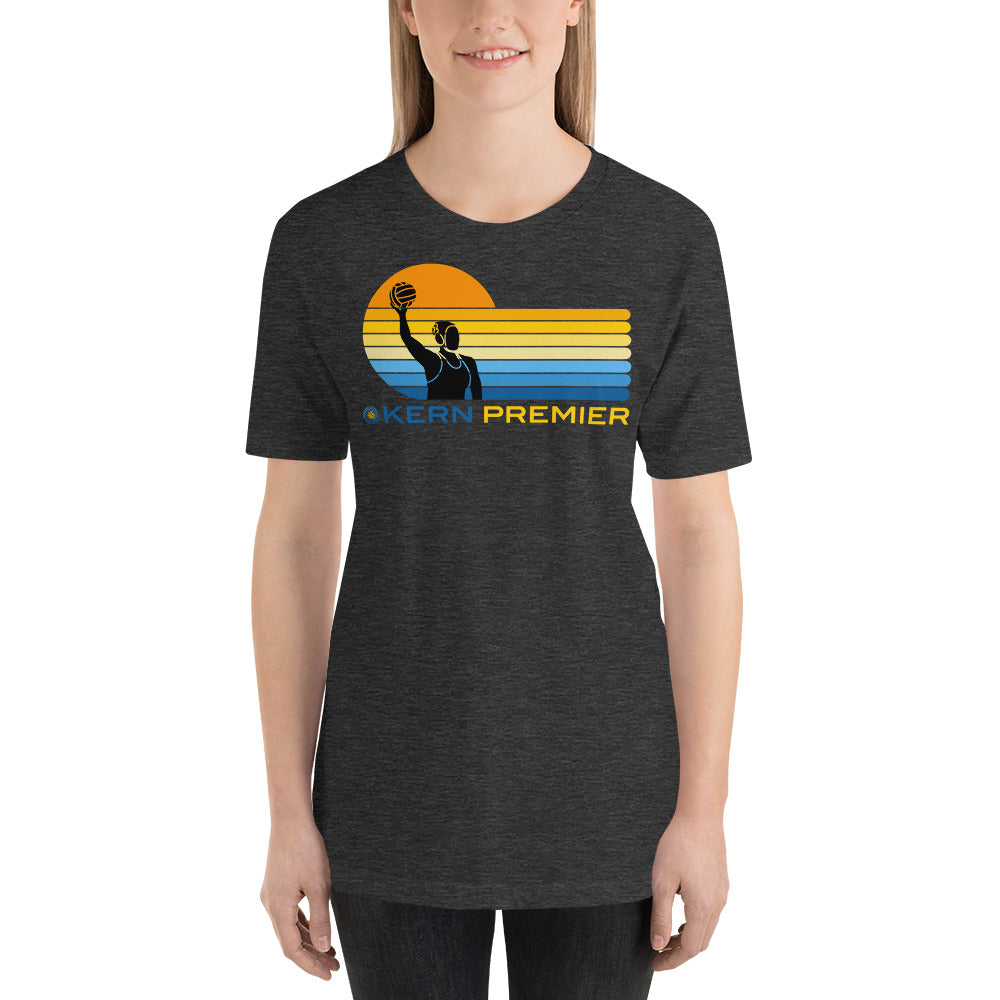 Kern Premier 7 color sunset female silhouette - Unisex Soft T-shirt - Bella Canvas 3001