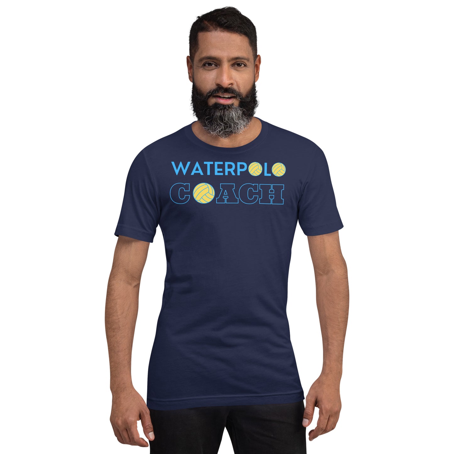 Waterpolo Coach in Blue - Unisex Soft T-shirt - Bella Canvas 3001