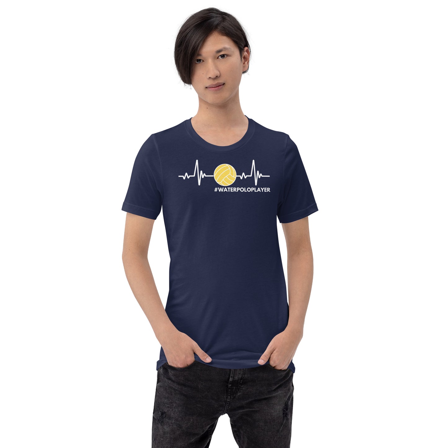 Waterpolo Player Heartbeat - Unisex Soft T-shirt - Bella Canvas 3001