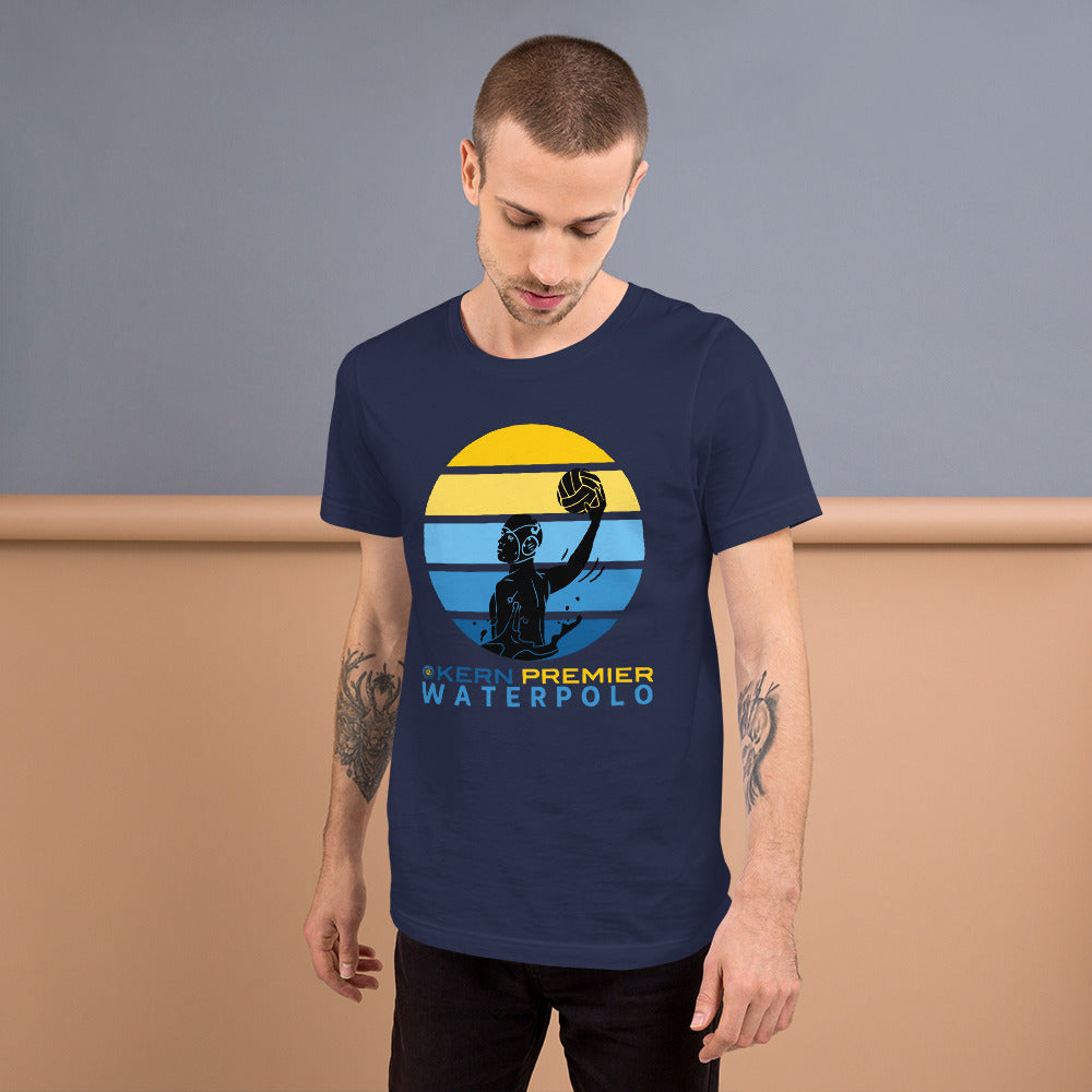 Kern Premier 5 color circle male silhouette - Unisex Soft T-shirt - Bella Canvas 3001