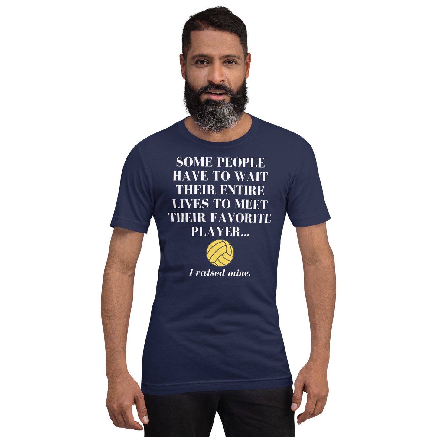 I Raised My Favorite Player with ball - Unisex Soft T-shirt - Bella Canvas 3001