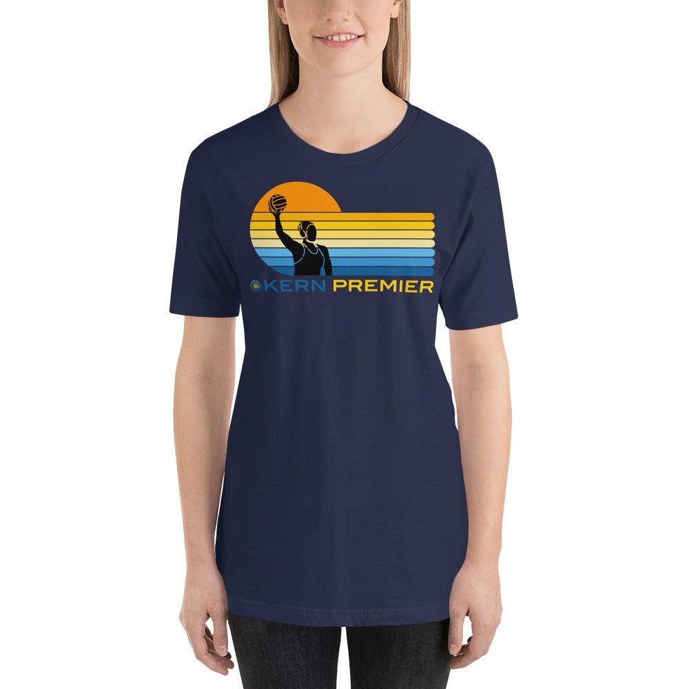 Kern Premier 7 color sunset female silhouette - Unisex Soft T-shirt - Bella Canvas 3001