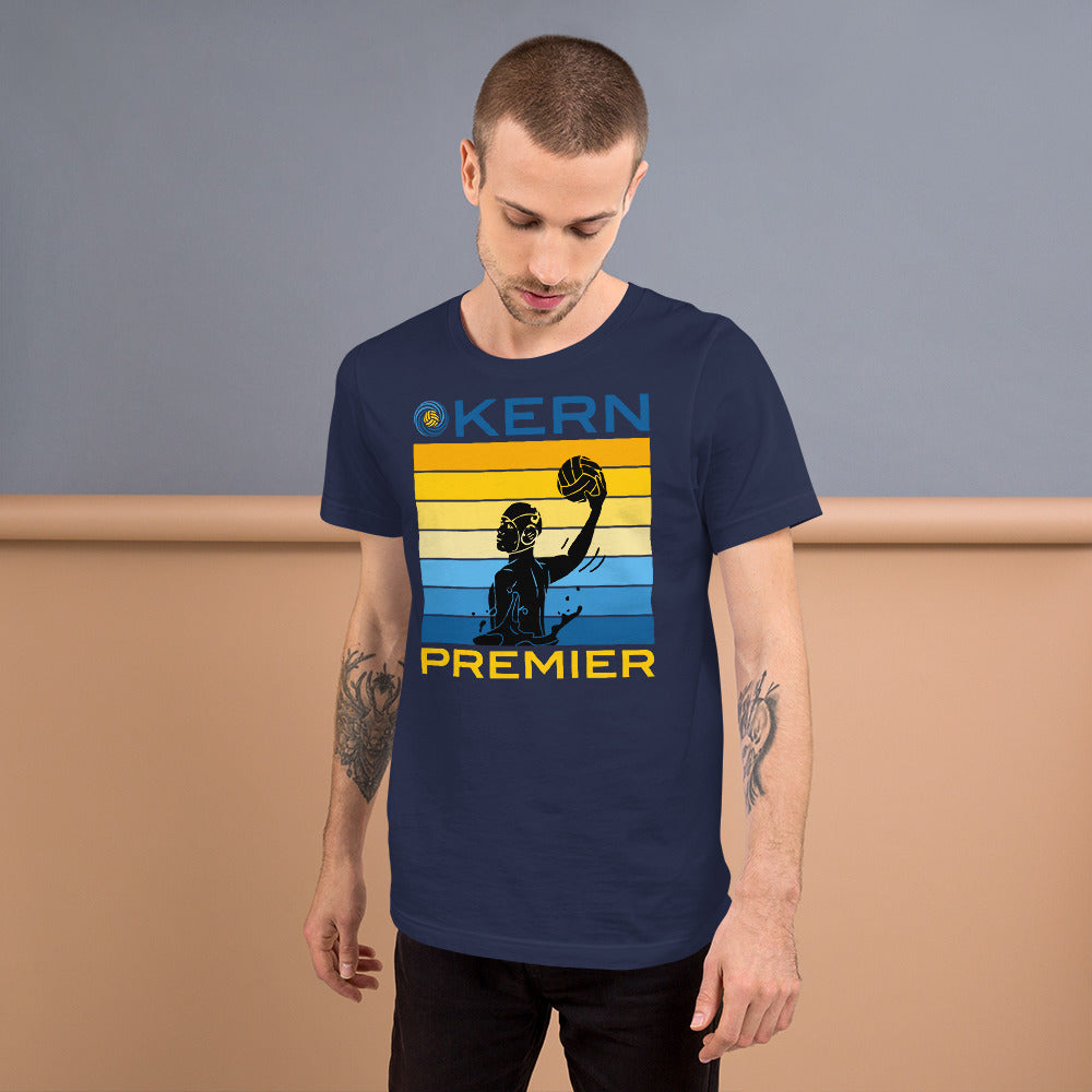 Kern Premier 7 color horizontal square male silhouette split logo - Unisex Soft T-shirt - Bella Canvas 3001