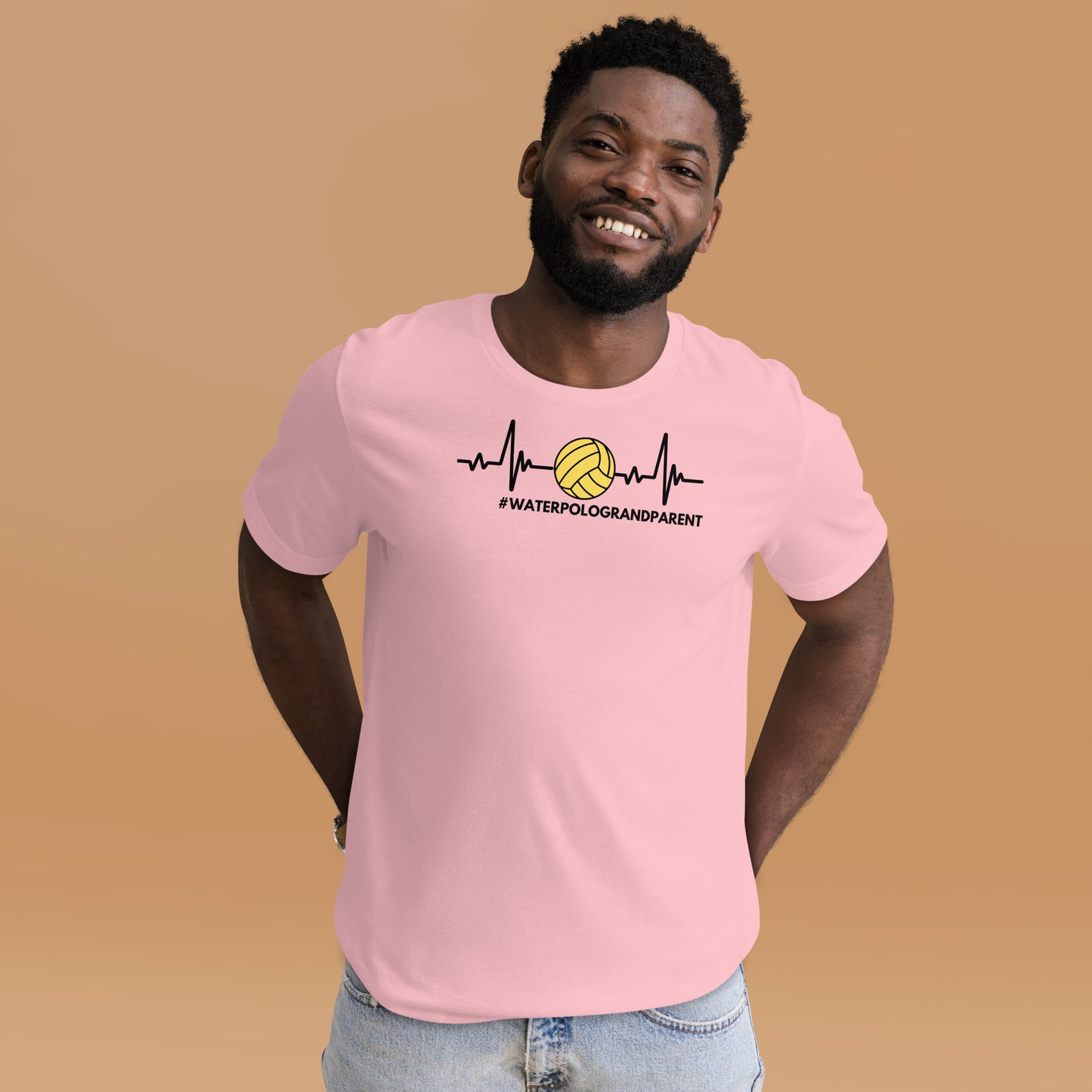 Waterpolo Grandparent Heartbeat - Unisex Soft T-shirt - Bella Canvas 3001
