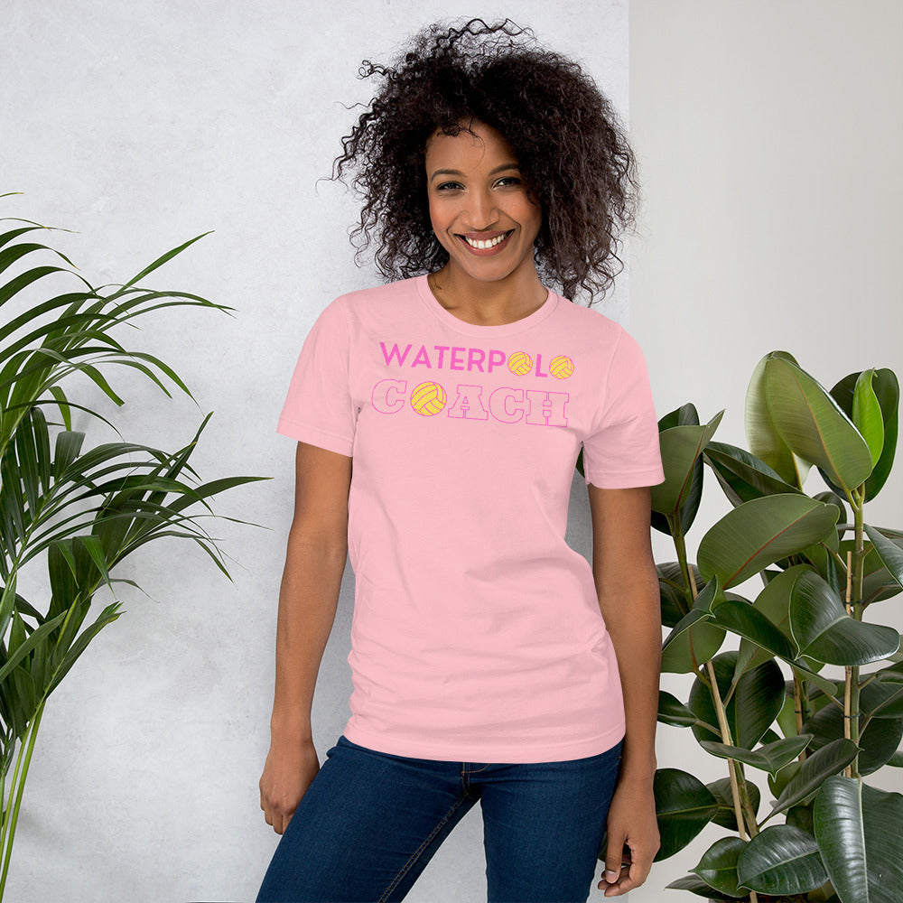 Waterpolo Coach in Pink - Unisex Soft T-shirt - Bella Canvas 3001