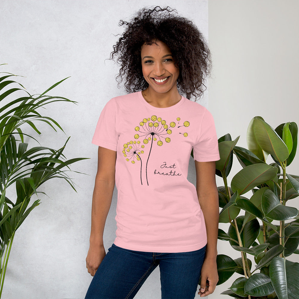 Dandelion Just breathe - Unisex Soft T-shirt - Bella Canvas 3001