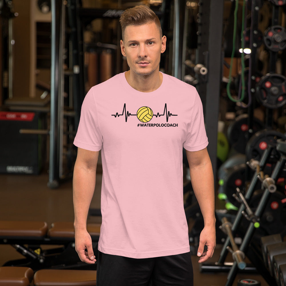 Waterpolo Coach Heartbeat - Unisex Soft T-shirt - Bella Canvas 3001
