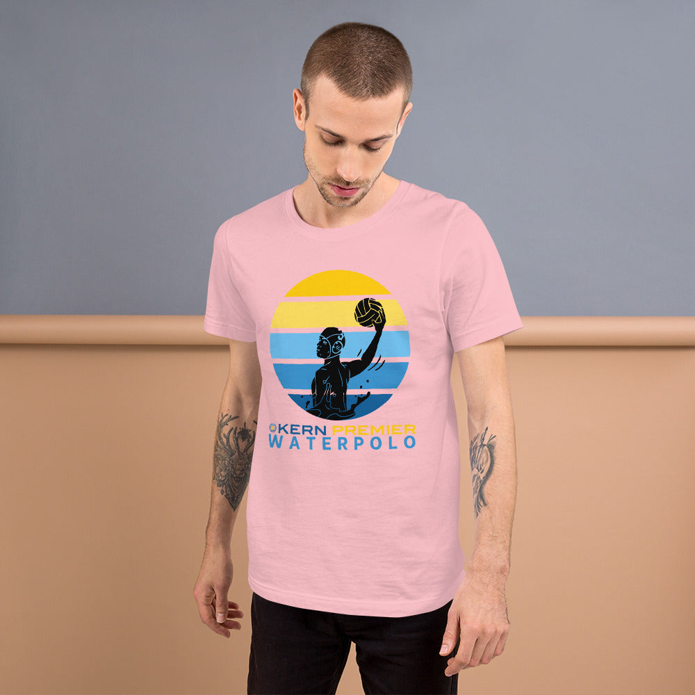 Kern Premier 5 color circle male silhouette - Unisex Soft T-shirt - Bella Canvas 3001
