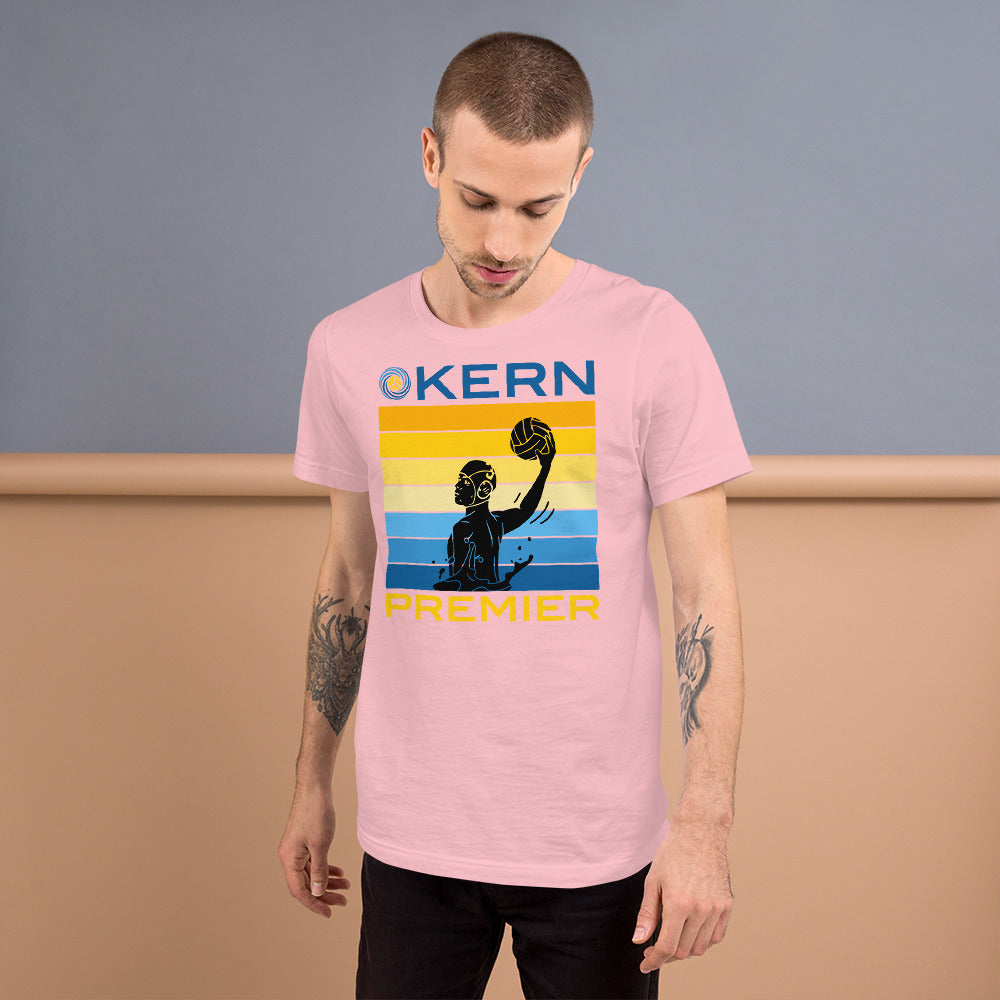 Kern Premier 7 color horizontal square male silhouette split logo - Unisex Soft T-shirt - Bella Canvas 3001