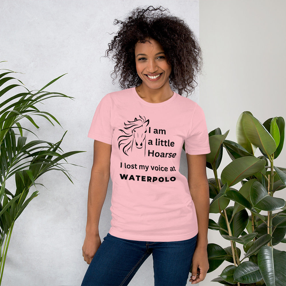 I am a little Hoarse - with Line Art Horse head - Unisex Soft T-shirt - Bella Canvas 3001