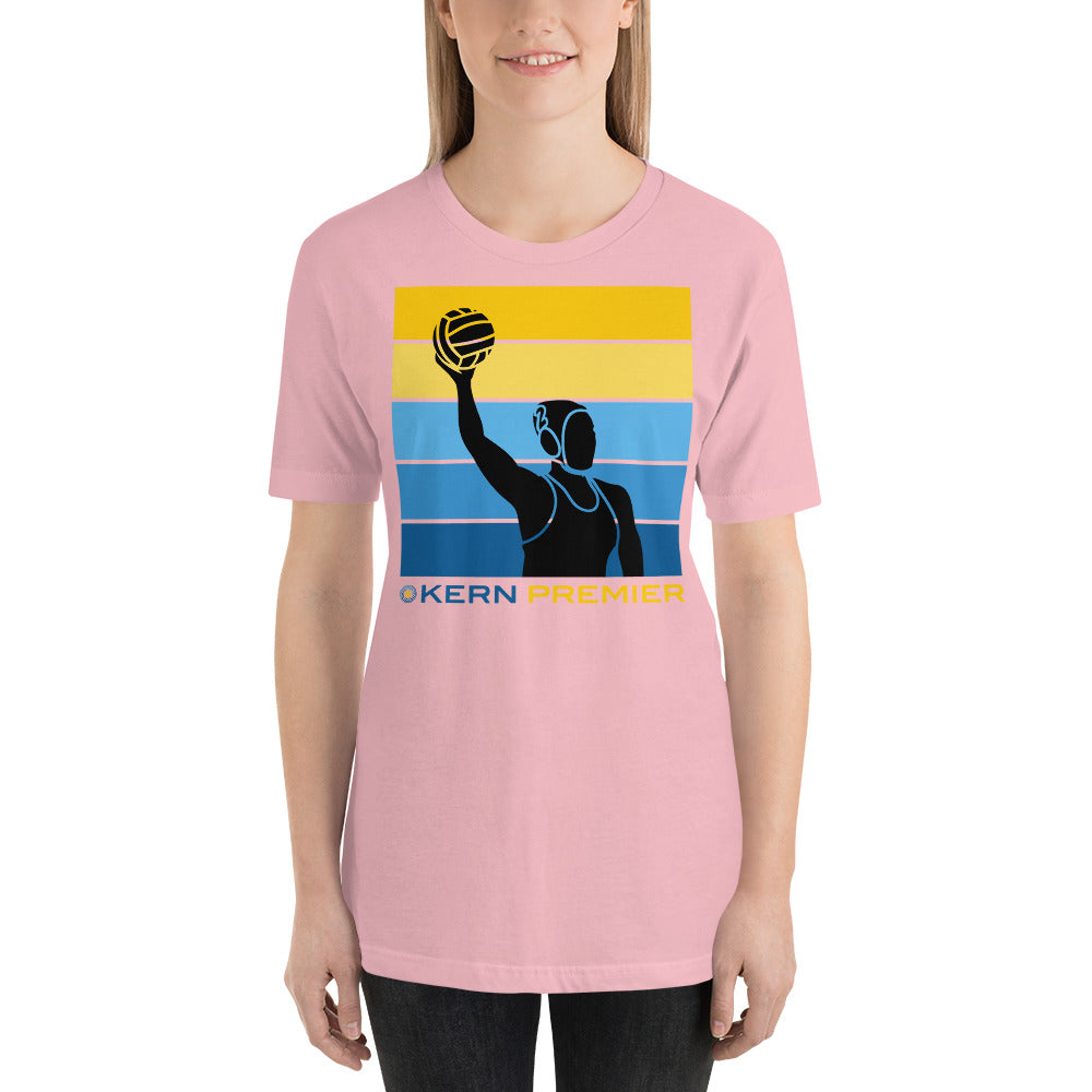 Kern Premier 5 color horizontal square female silhouette - Unisex Soft T-shirt - Bella Canvas 3001