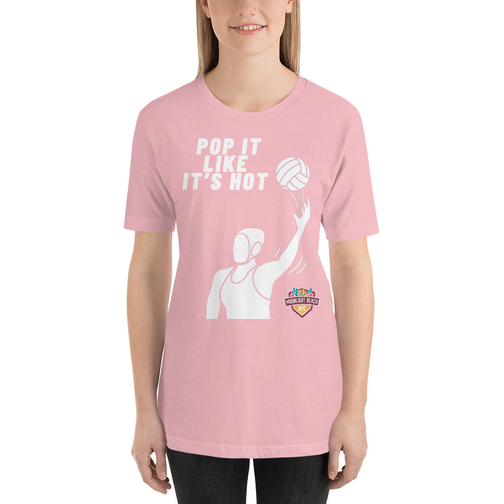 Moonlight Beach WPC Pop it like it’s hot female silhouette Unisex t-shirt Bella Canvas 3001