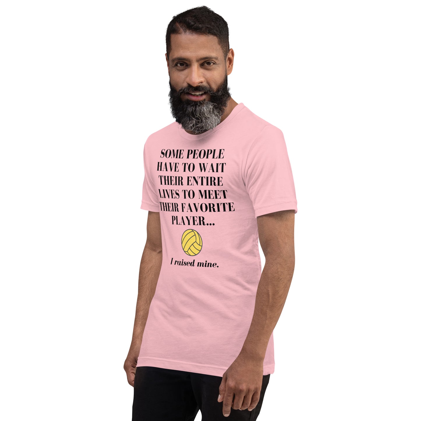 I Raised My Favorite Player with ball - Unisex Soft T-shirt - Bella Canvas 3001