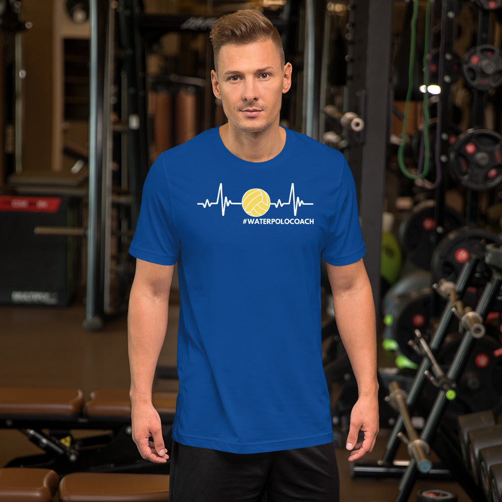 Waterpolo Coach Heartbeat - Unisex Soft T-shirt - Bella Canvas 3001