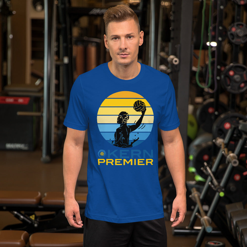 Kern Premier 7 color circle male silhouette - Unisex Soft T-shirt - Bella Canvas 3001