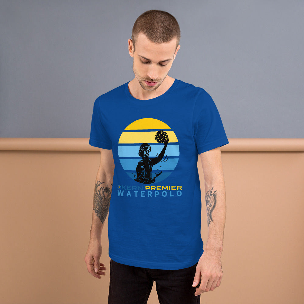 Kern Premier 5 color circle male silhouette - Unisex Soft T-shirt - Bella Canvas 3001