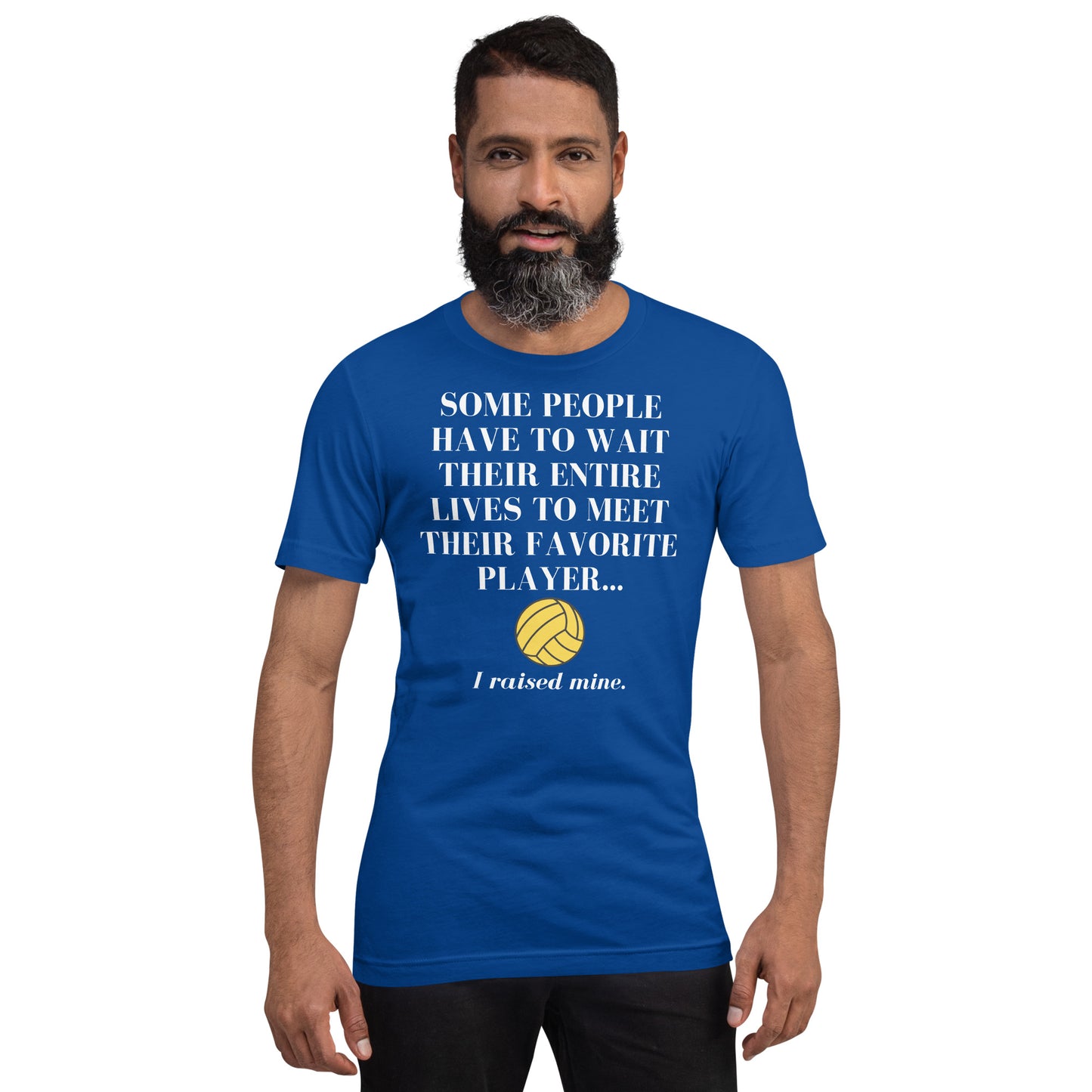 I Raised My Favorite Player with ball - Unisex Soft T-shirt - Bella Canvas 3001