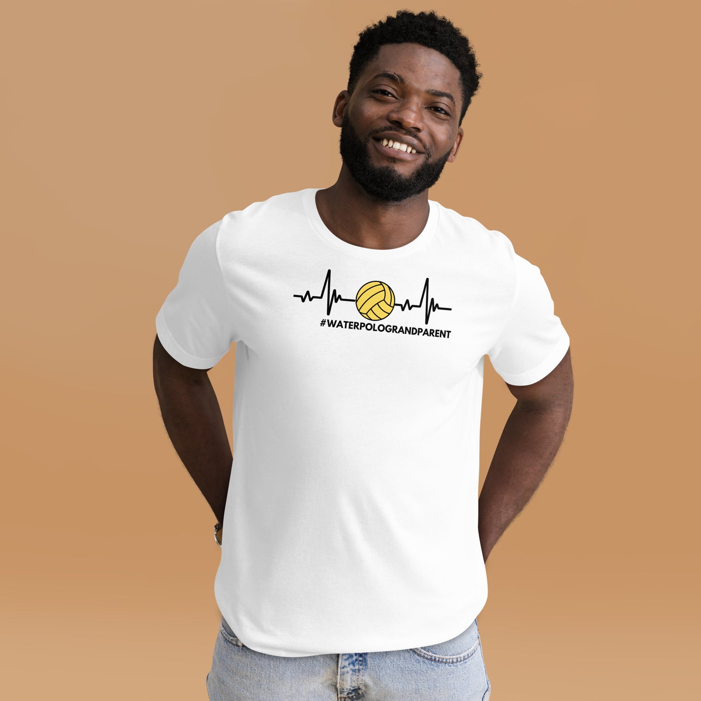 Waterpolo Grandparent Heartbeat - Unisex Soft T-shirt - Bella Canvas 3001