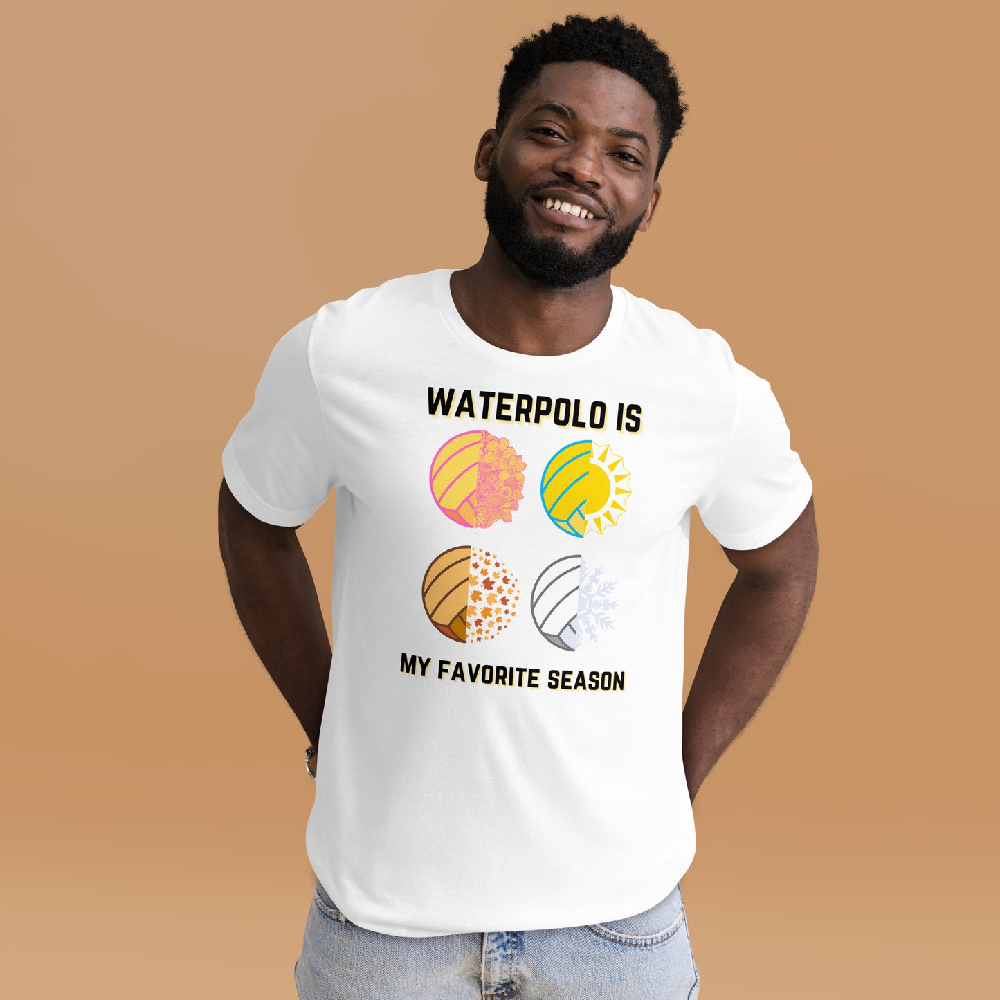 Waterpolo is my Favorite Season - Larger Seasons - Unisex Soft T-shirt - Bella Canvas 3001