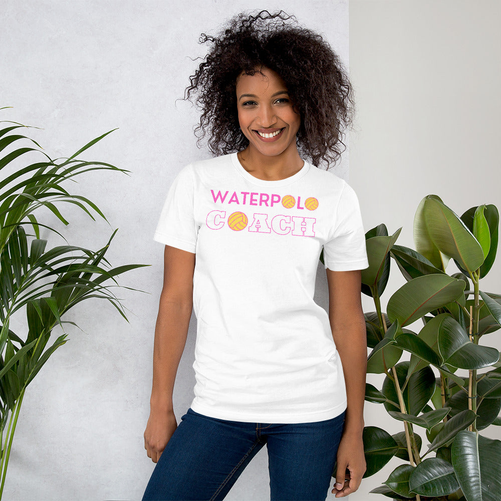 Waterpolo Coach in Pink - Unisex Soft T-shirt - Bella Canvas 3001