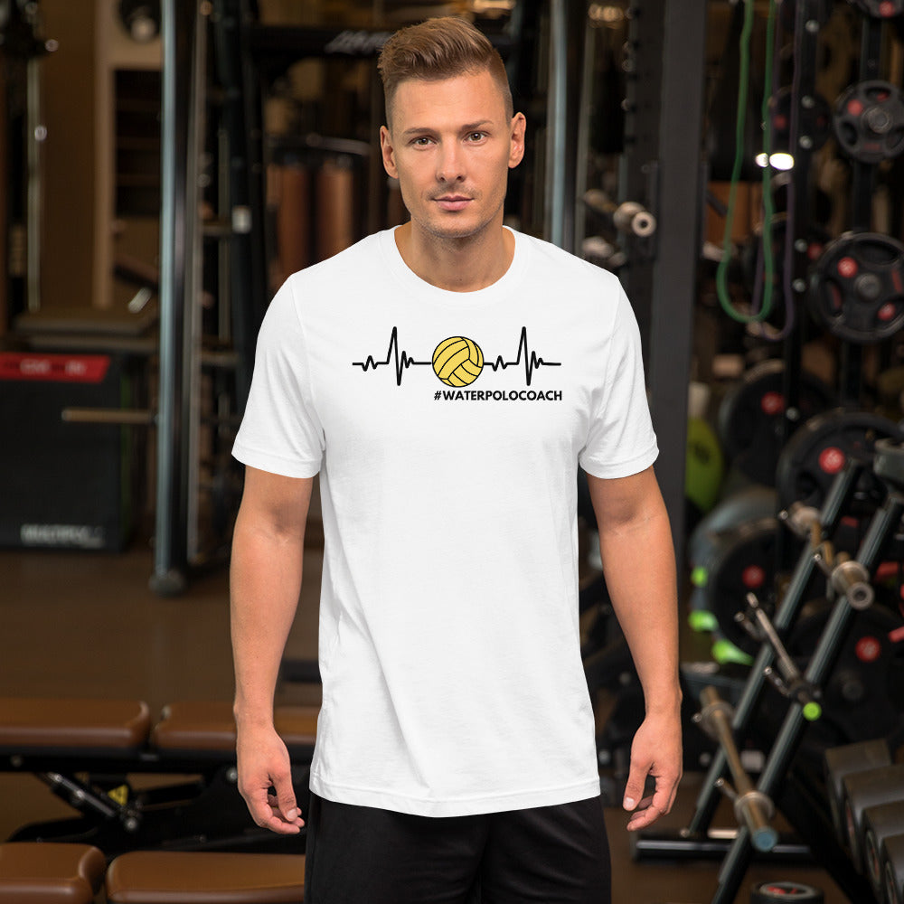 Waterpolo Coach Heartbeat - Unisex Soft T-shirt - Bella Canvas 3001