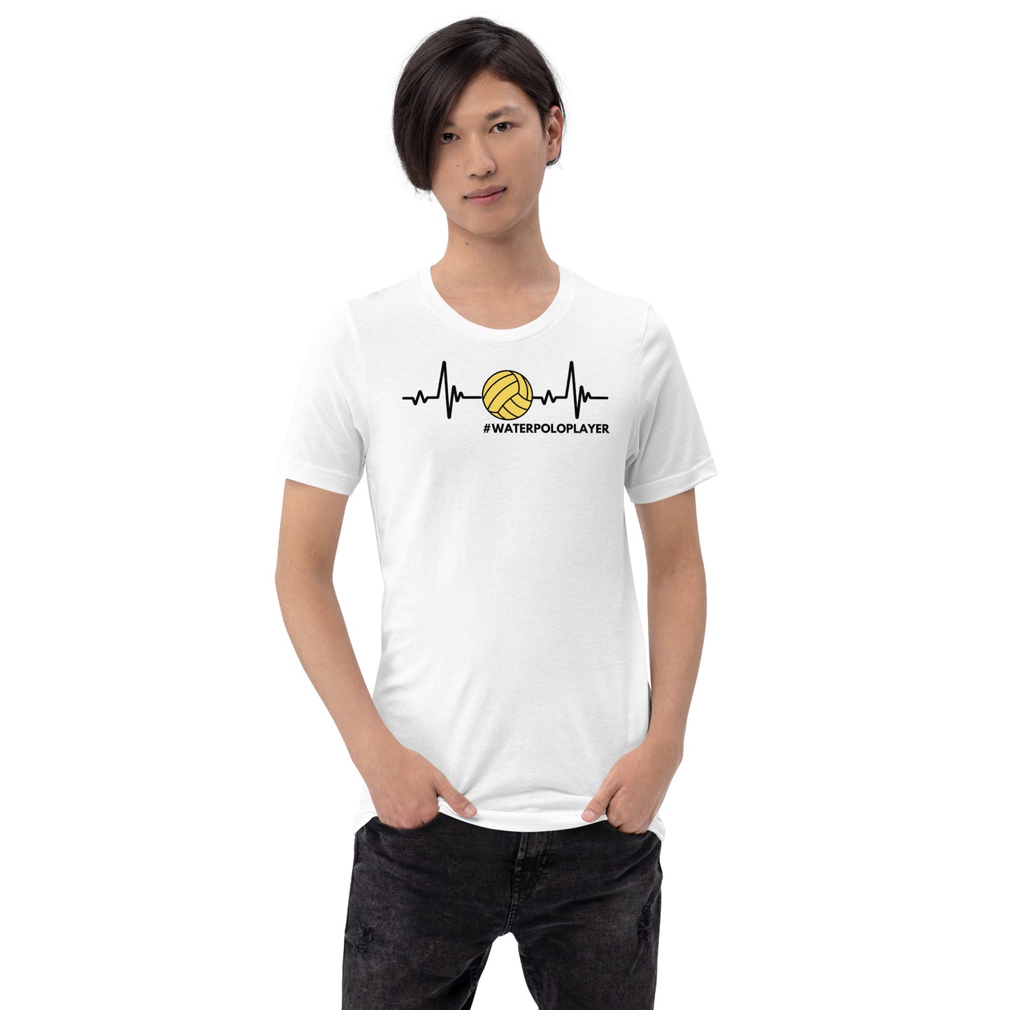 Waterpolo Player Heartbeat - Unisex Soft T-shirt - Bella Canvas 3001