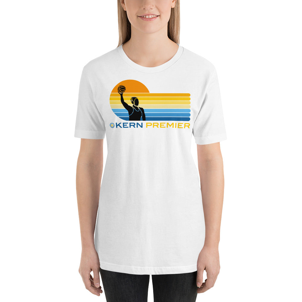 Kern Premier 7 color sunset female silhouette - Unisex Soft T-shirt - Bella Canvas 3001