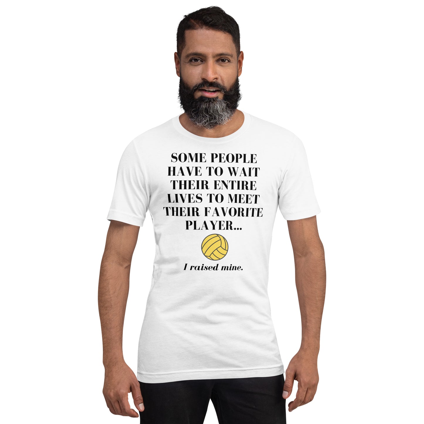 I Raised My Favorite Player with ball - Unisex Soft T-shirt - Bella Canvas 3001
