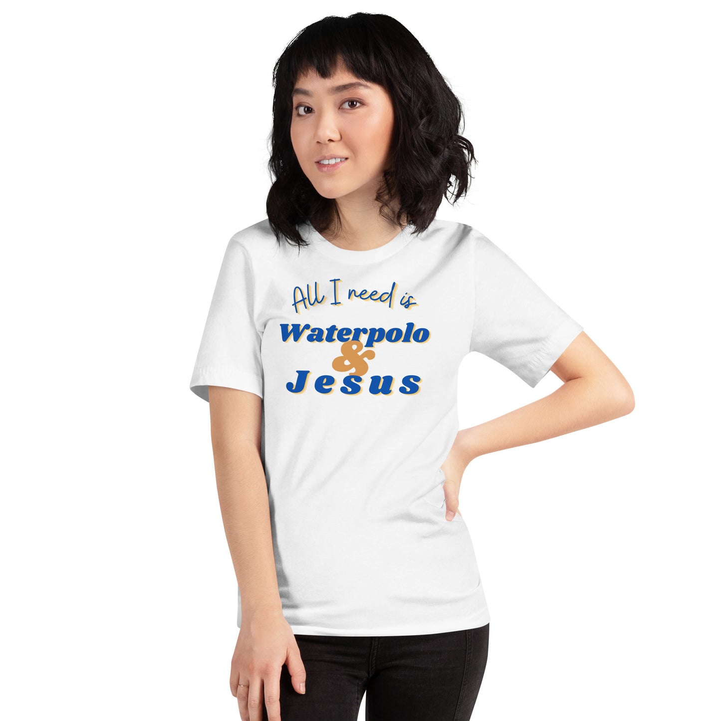 All I Need is Waterpolo and Jesus - Unisex Soft T-shirt - Bella Canvas 3001