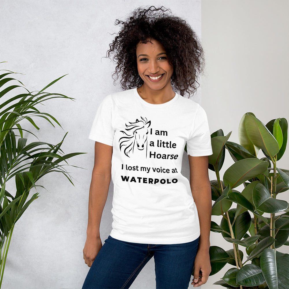 I am a little Hoarse - with Line Art Horse head - Unisex Soft T-shirt - Bella Canvas 3001