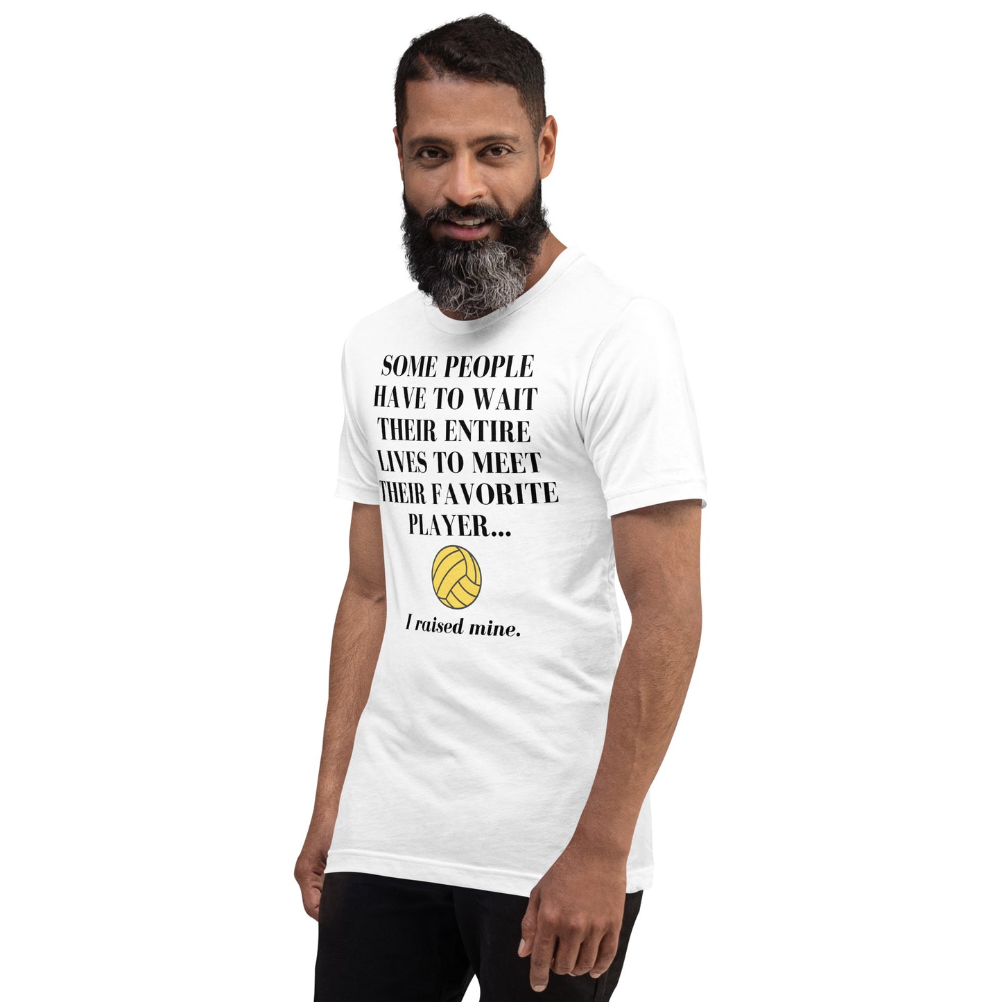 I Raised My Favorite Player with ball - Unisex Soft T-shirt - Bella Canvas 3001