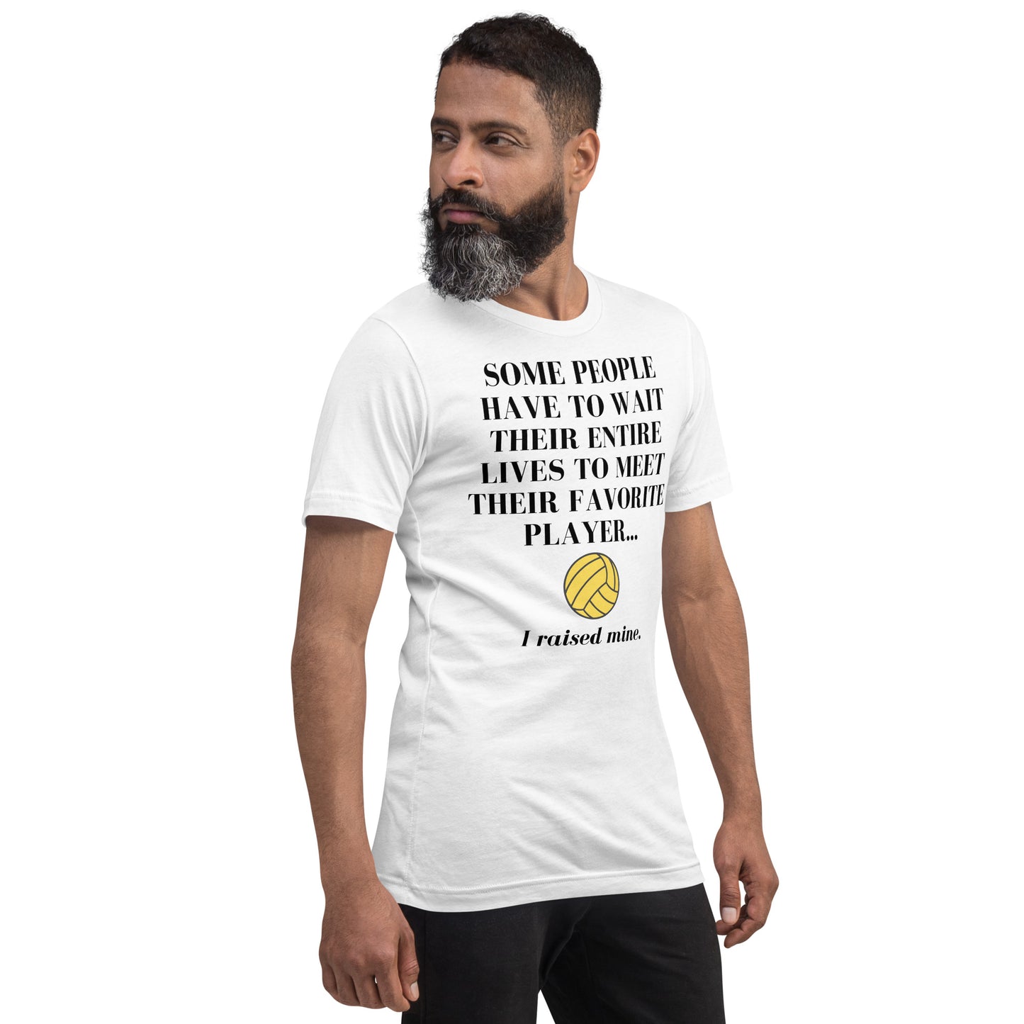 I Raised My Favorite Player with ball - Unisex Soft T-shirt - Bella Canvas 3001