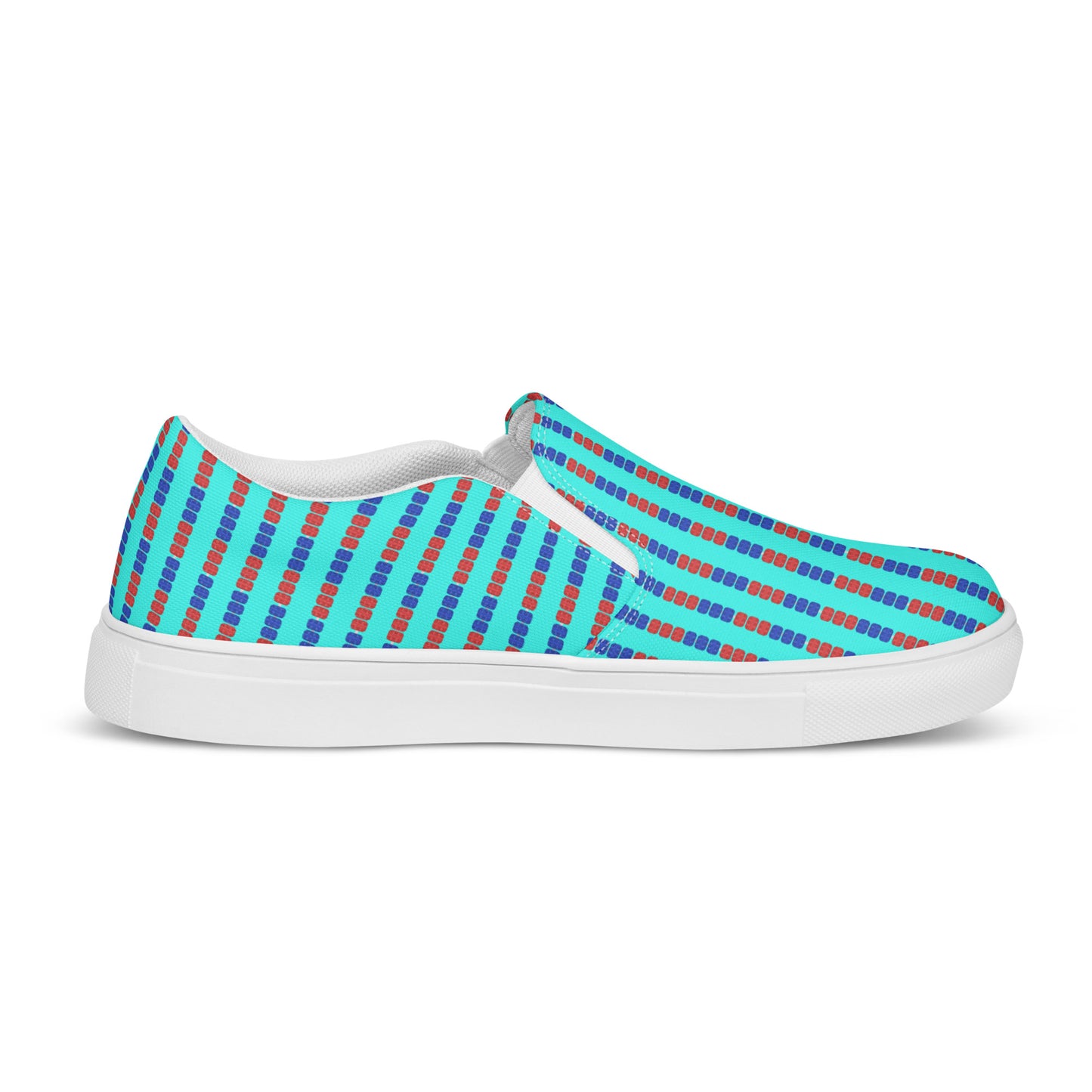 Swim Lane Stripes- Women’s slip-on canvas shoes