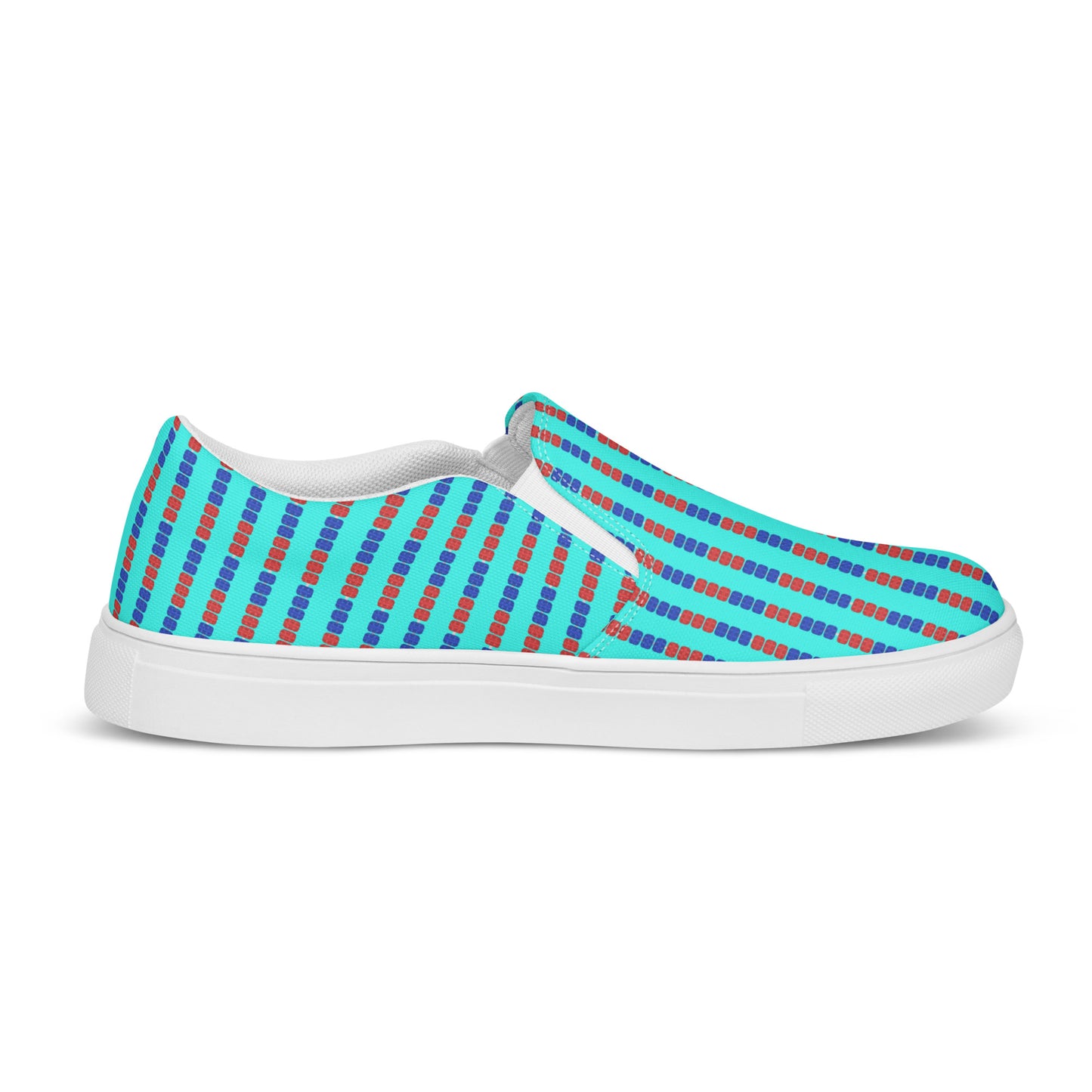 Swim Lane Stripes- Women’s slip-on canvas shoes