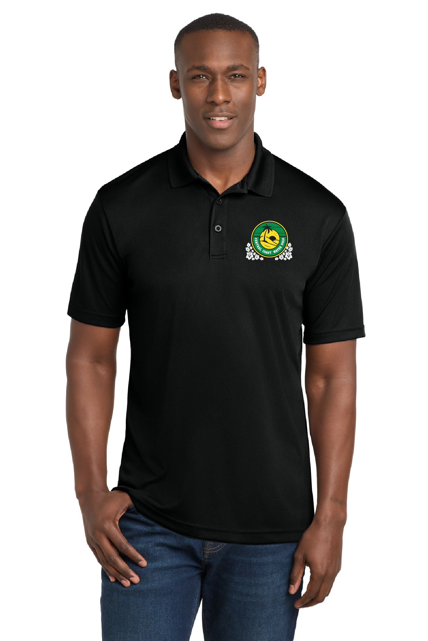 Central Coast - Polo - Logo + Hibiscus - ST550 - Sport-Tek Polo