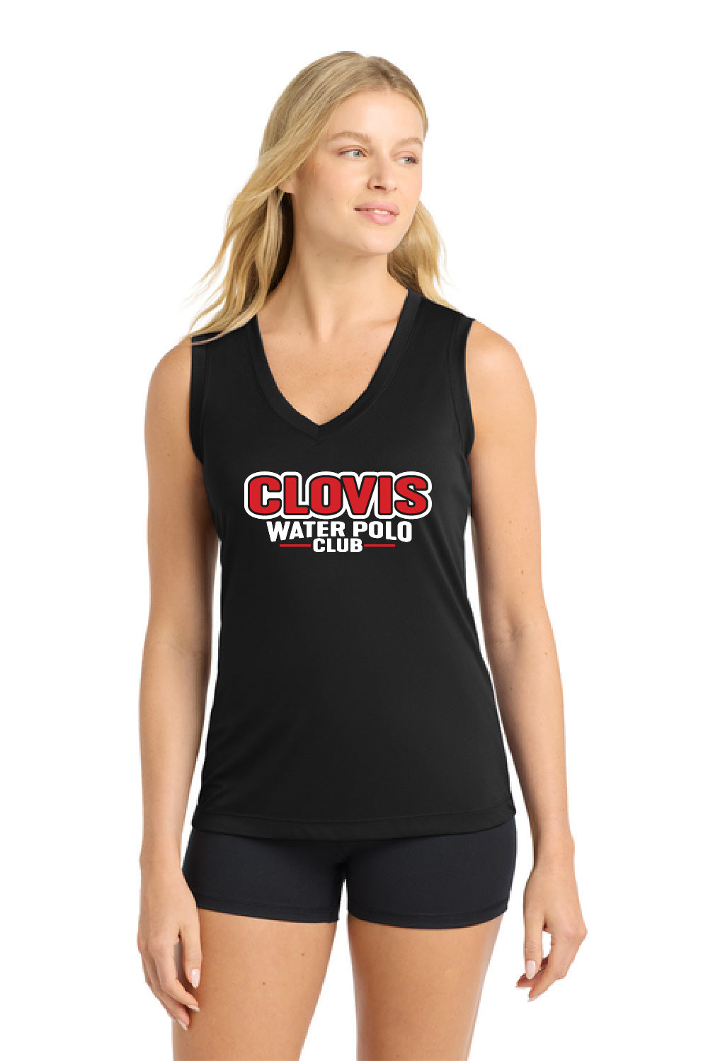 Clovis WPC - LST352 Sport-Tek Women's Sleeveless V-Neck Tee