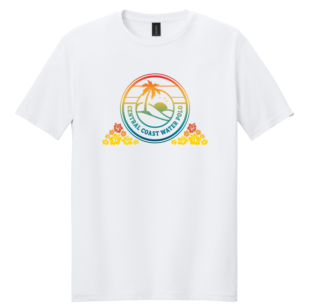 Central Coast - 2026 - Womens - Colorful Central Coast Logo + Hibiscus - Center Chest