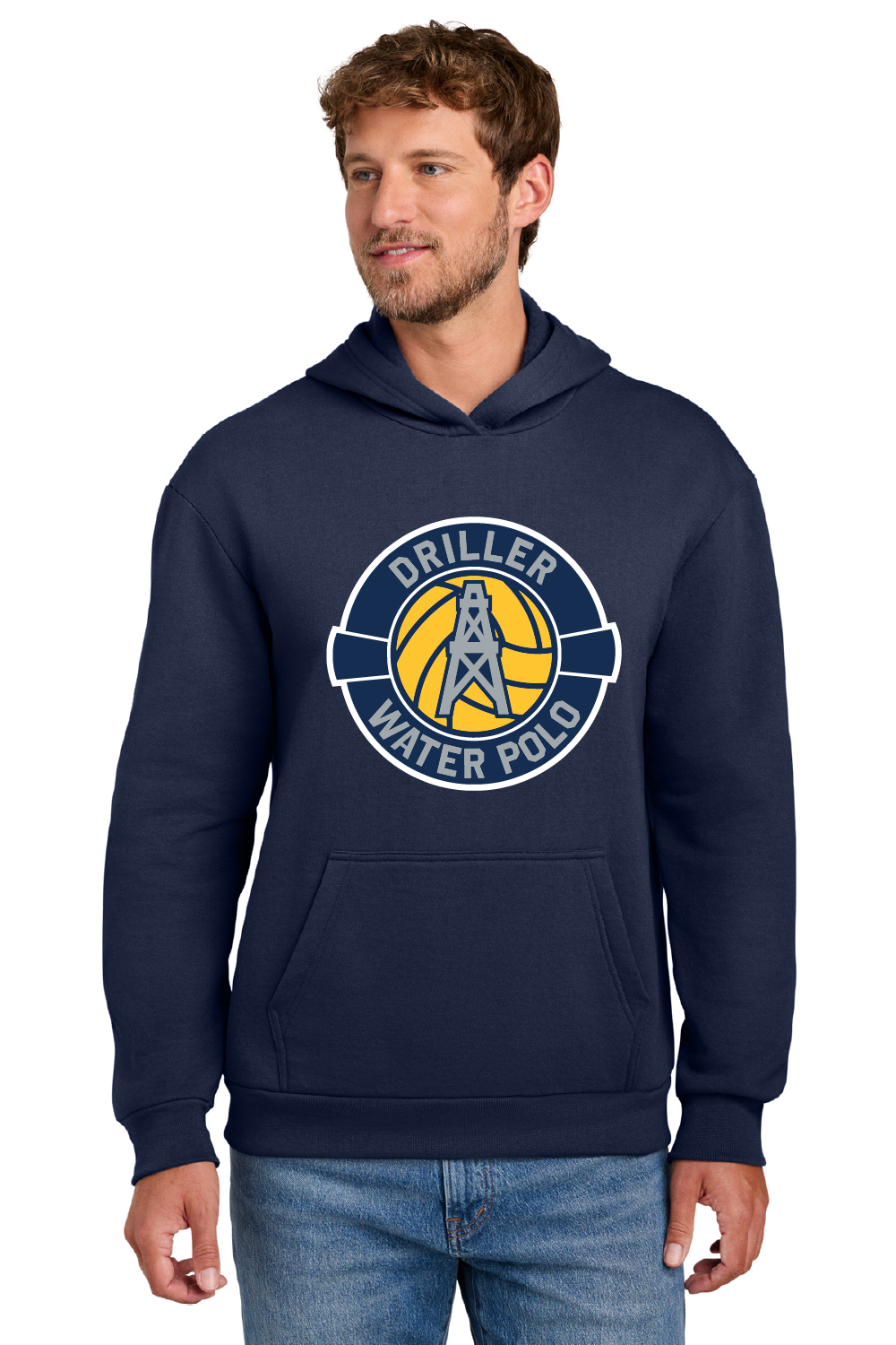 Drillers Waterpolo - Navy Easy Fleece Pullover Hoodie - PC68H