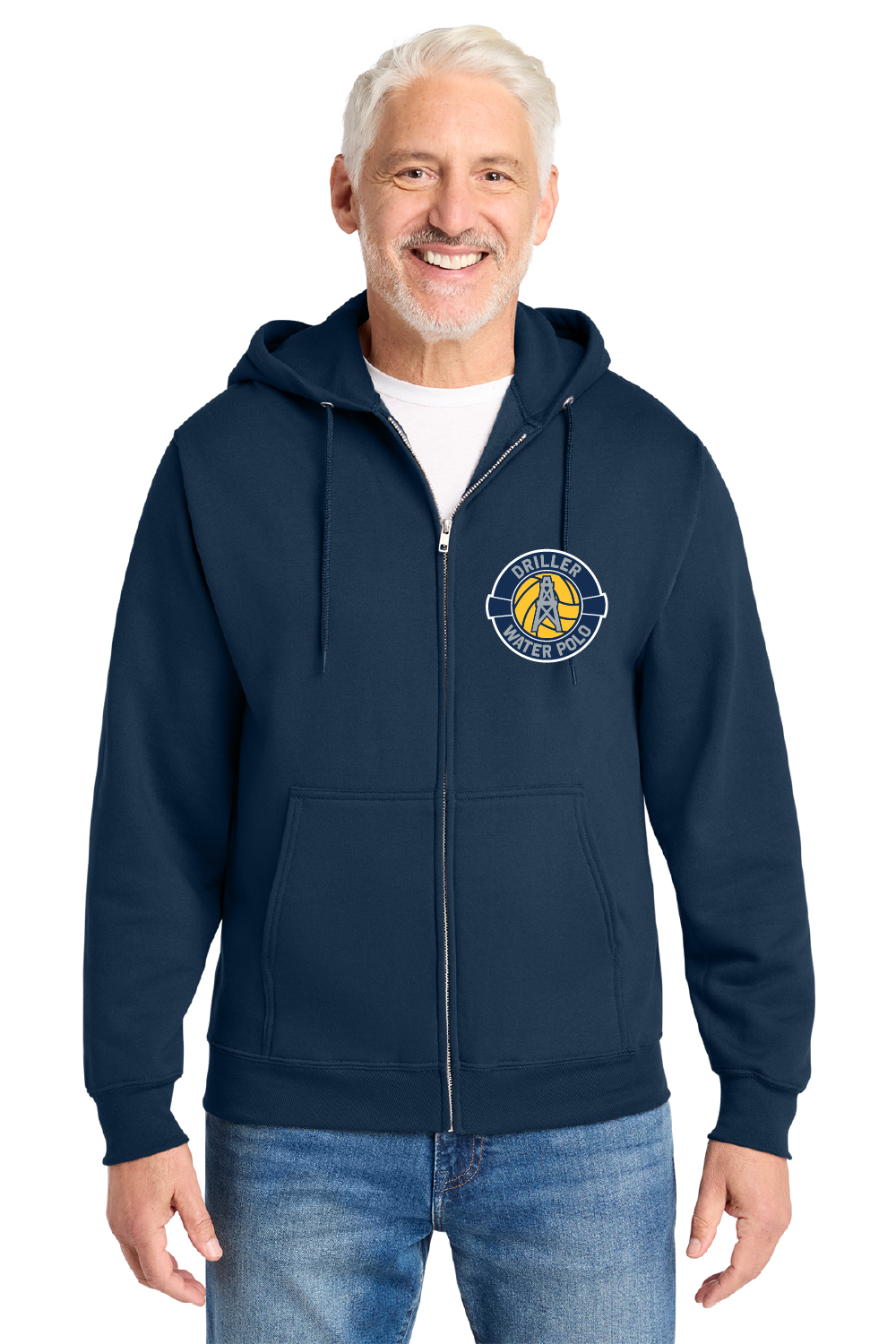 Drillers Waterpolo - Navy Fleece Full Zip Hoodie - PC78ZH