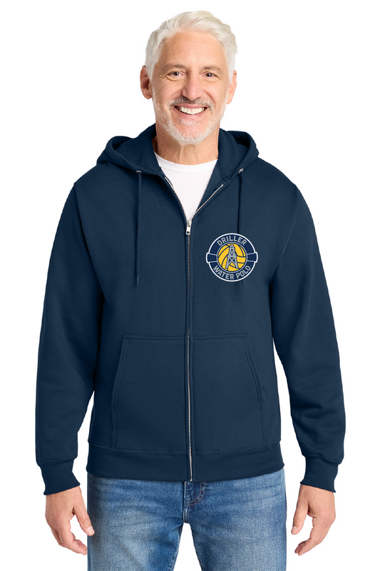 Drillers Waterpolo - Navy Fleece Full Zip Hoodie - PC78ZH