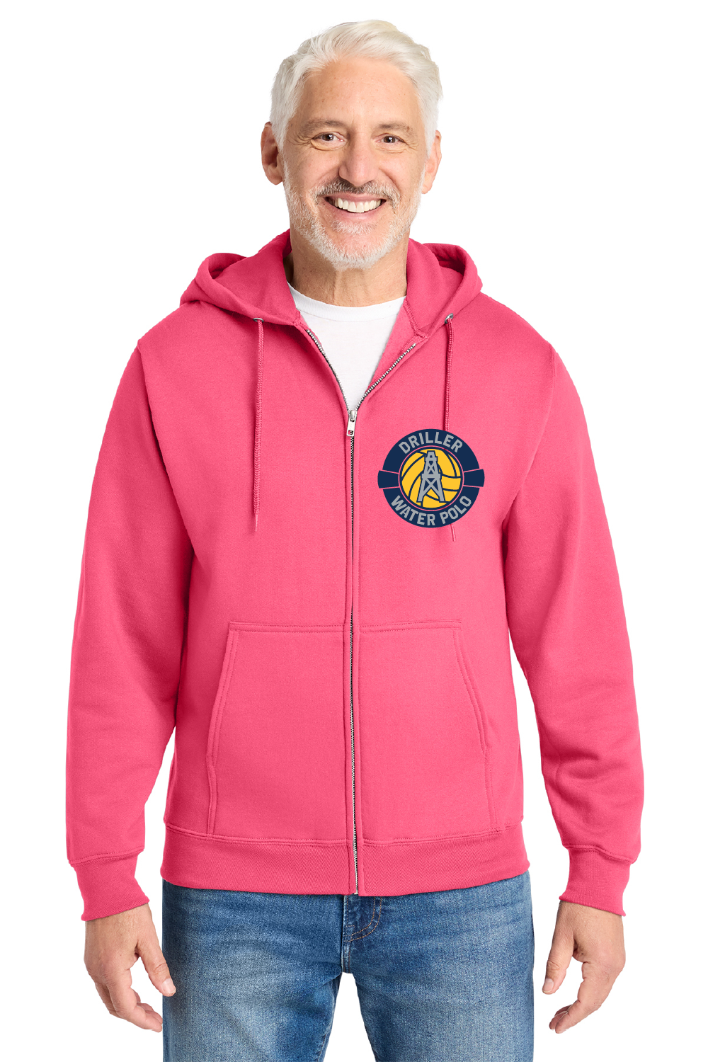 Drillers Waterpolo - Pink Fleece Full Zip Hoodie - PC78ZH