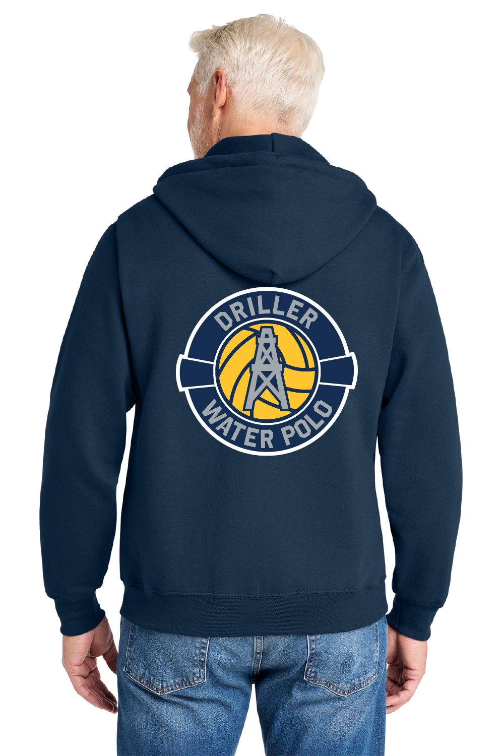 Drillers Waterpolo - Navy Fleece Full Zip Hoodie - PC78ZH
