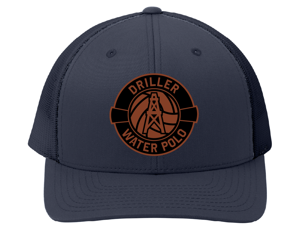 BHS Drillers Waterpolo - Navy Trucker Hat with Leather Patch
