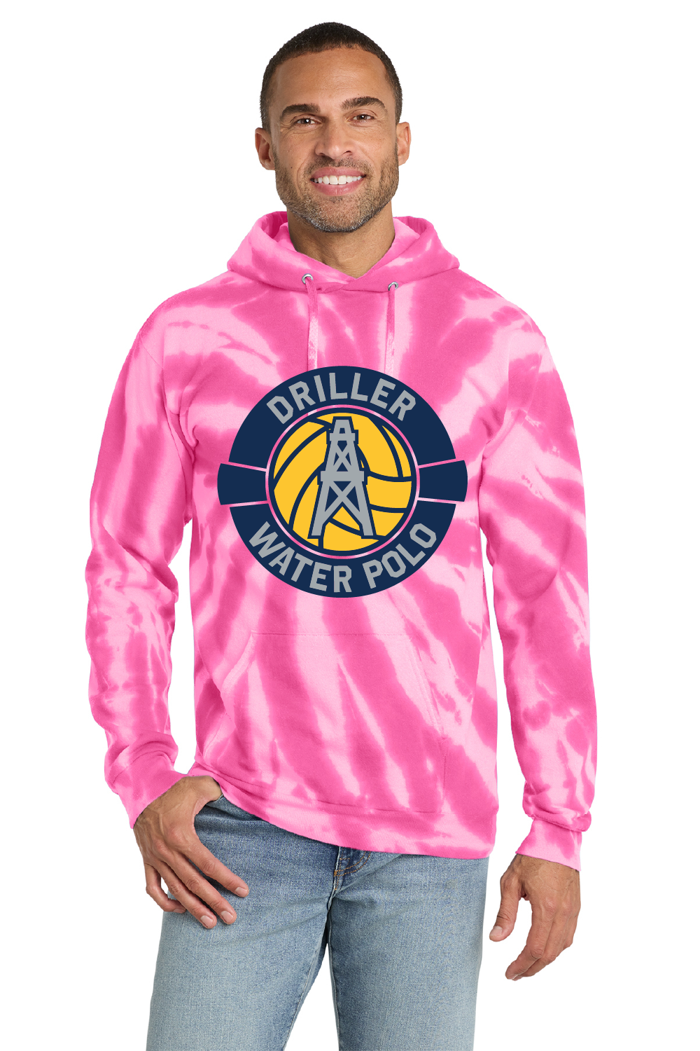 Drillers Waterpolo - Pink Tie-Dye Pullover Hoodie - PC146