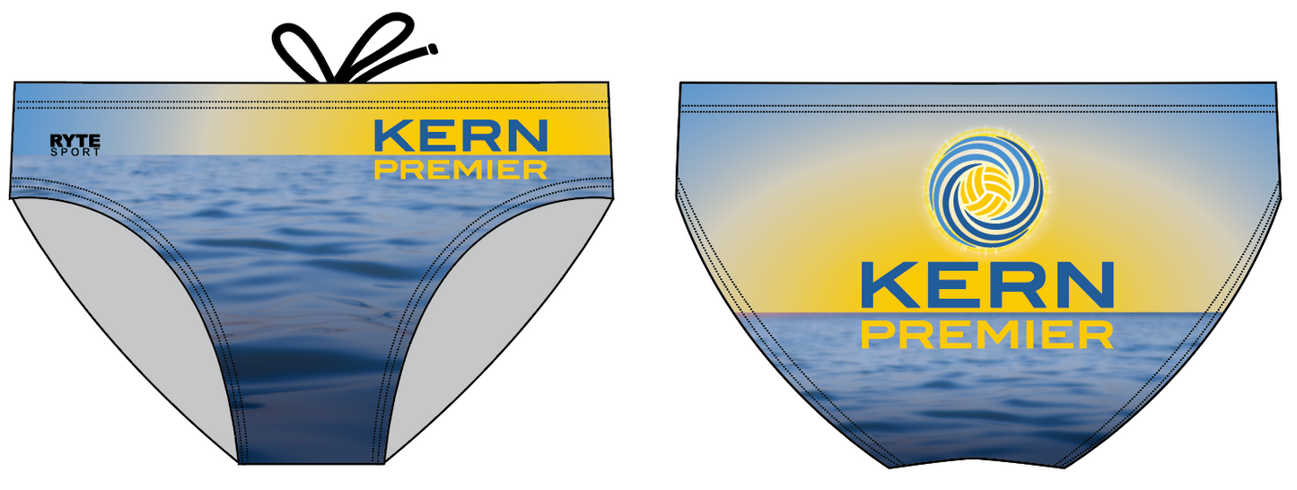 Kern Premier - Male Water Polo Briefs - Practice - Full Logo 2 by Ryte Sport
