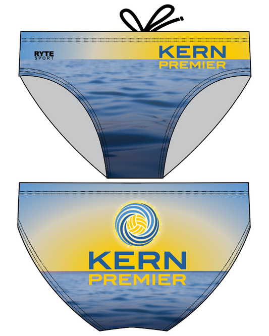 Kern Premier - Male Water Polo Briefs - Practice - Full Logo 2 by Ryte Sport