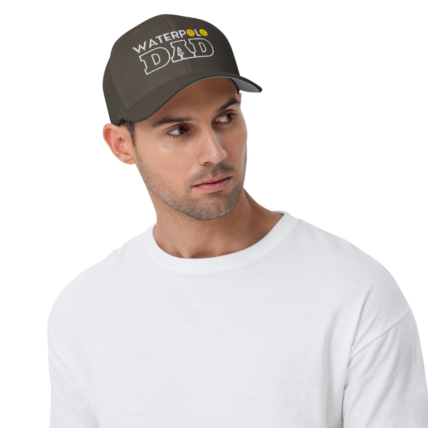 Waterpolo Dad - Embroidered Closed-Back Structured Cap | Flexfit 6277